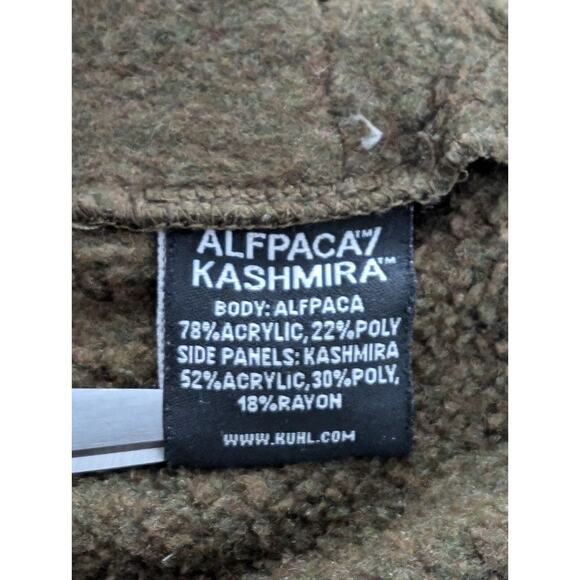 Kuhl Alfpaca Kashmira Full Zip Jacket Men’s Small Olive Brown Fleece Lined - Picture 8 of 12